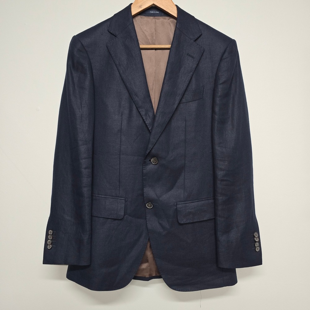 Suitsupply Napoli Blazer Mens 32R Navy Blue Baird McNutt Irish Linen Old Money